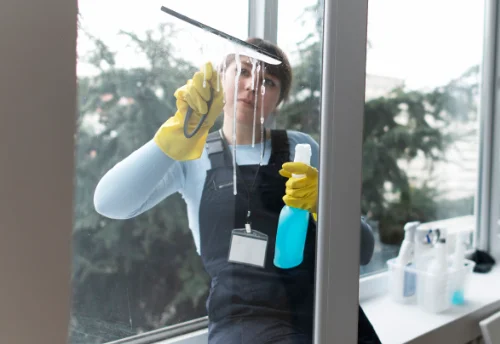 Nettoyage de vitres intérieures et extérieures à Fontgombault